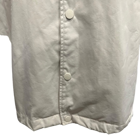 Zara Origins Rain Coat Windbreaker Men’s Size Medium Ivory Drawstring Waist - Picture 7 of 15